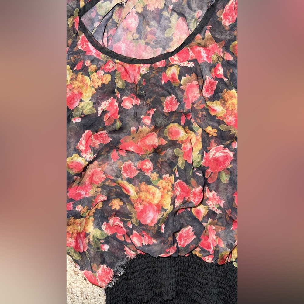 Floral Chiffon Women's Top